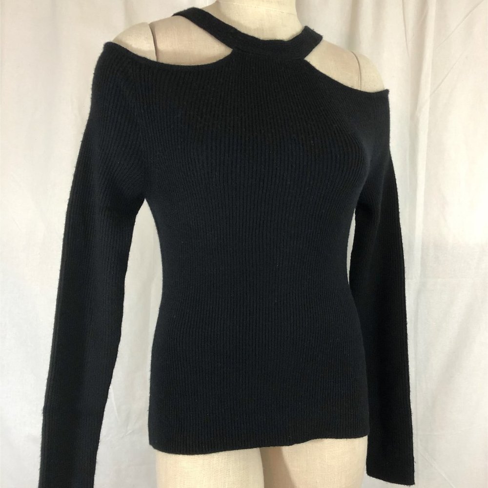 Zoe Jordan Joulie Ribbed Cold Shoulder Sweater S/M